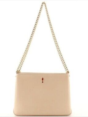 Christian Louboutin Beige Leather Nude Bag Clutch M Size